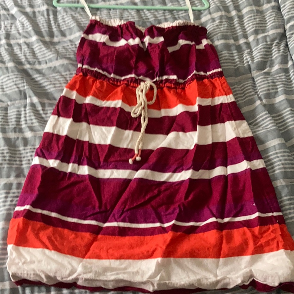 Gap Like New striped strapless dress worn once!